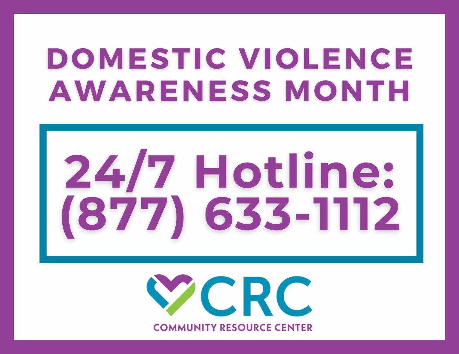 2025 Domestic Violence Awareness Month - Community Resource Center